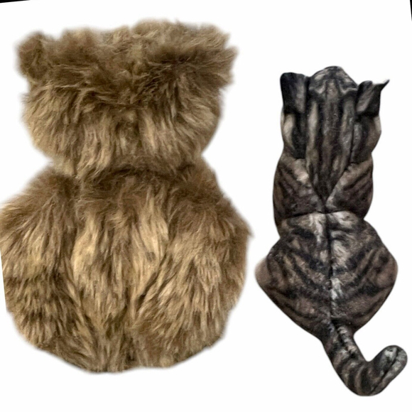 Bundle Folkmanis Puppets Mini Tabby Cat Screech Owl Turning Head Realistic Plush - Picture 4 of 13